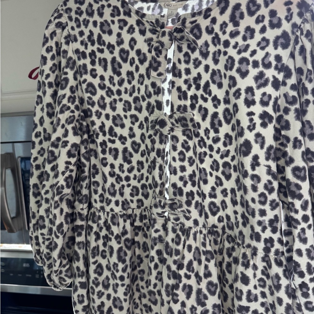 Cato Black and White Animal Print Dress